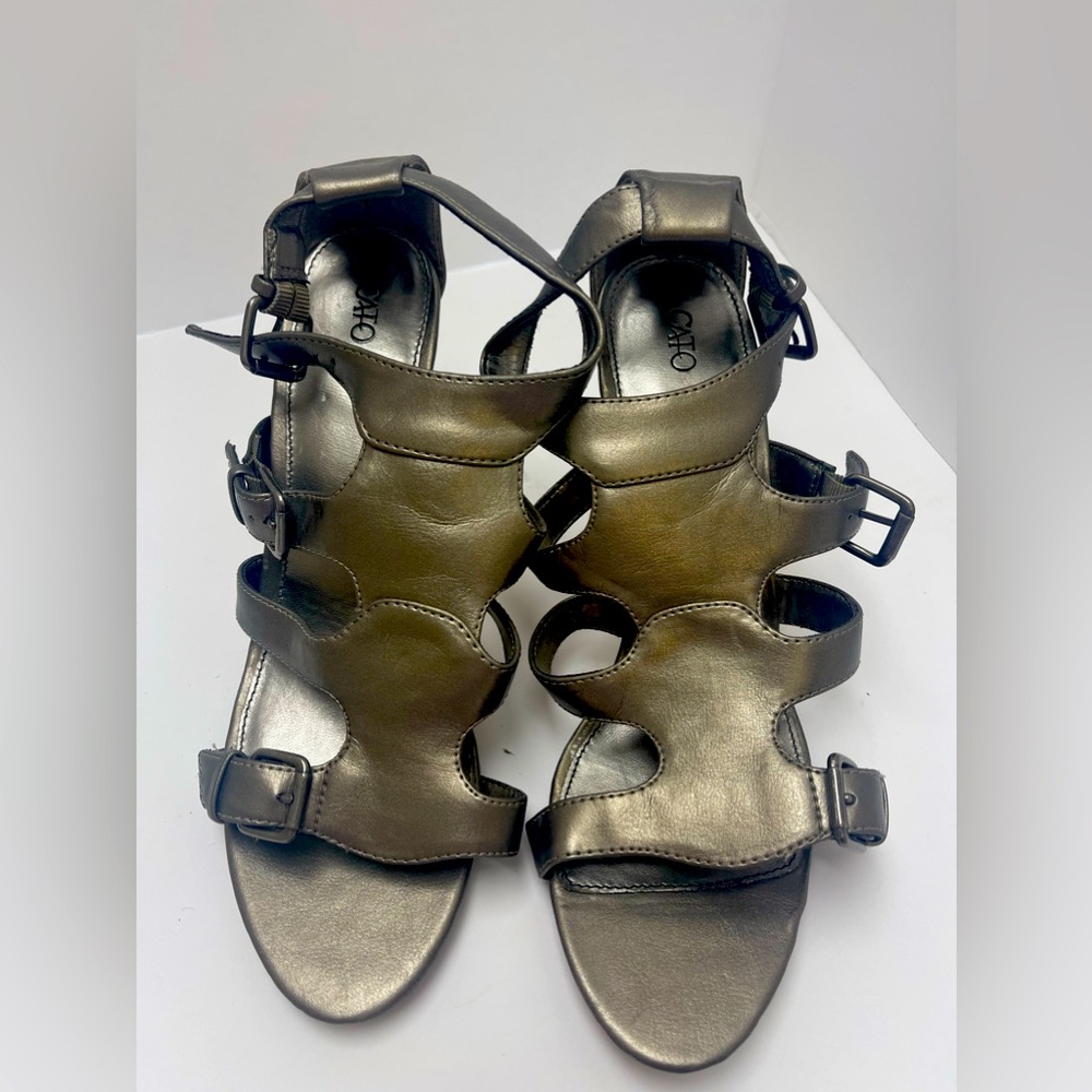 Metallic size 11Wide heel never worn by Cato